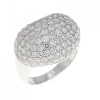 K18WG パヴェ ダイヤモンド リング 3.10CT