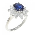 PT フラワー サファイヤ リング 1.53CT