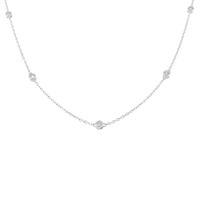 K18WG ダイヤモンド ネックレス 0.50CT