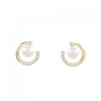 【新品】K10YG 淡水パール ピアス 4.2mm