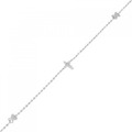 PT クロス ダイヤモンド ブレスレット 0.10CT
