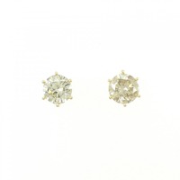 K18YG ソリティア ダイヤモンド ピアス 2.25CT
