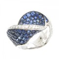 750WG/750BG サファイヤ リング 5.12CT