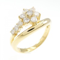 K18YG フラワー ダイヤモンド リング 0.50CT