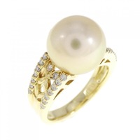 K18YG 白蝶パール リング 10mm