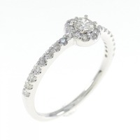 K18WG フラワー ダイヤモンド リング 0.31CT