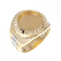 K18YG/PT コイン リング