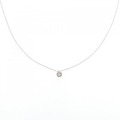 K18PG ソリティア ダイヤモンド ネックレス 0.21CT