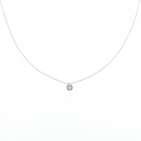 K18PG ソリティア ダイヤモンド ネックレス 0.21CT