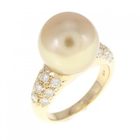 K18YG 白蝶パール リング 10.9mm