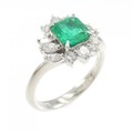 PT エメラルド リング 0.77CT