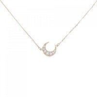 K18YG ムーン ダイヤモンド ネックレス 0.10CT