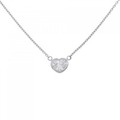 PT ハート ダイヤモンド ネックレス 0.37CT
