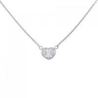 PT ハート ダイヤモンド ネックレス 0.37CT