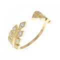 750YG リーフ ダイヤモンド リング 0.14CT