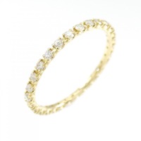 K18YG フルエタニティ ダイヤモンド リング 0.41CT