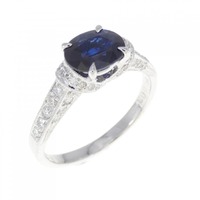 750WG サファイヤ リング 1.28CT