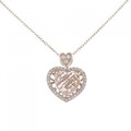 K18PG ハート ベリル ネックレス 2.79CT