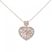 K18PG ハート ベリル ネックレス 2.79CT