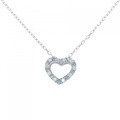 PT ハート トルマリン ネックレス 0.07CT