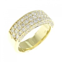 K18YG パヴェ ダイヤモンド リング 1.00CT