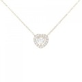 K18YG ダイヤモンド ネックレス 0.300CT G SI2 ハートシェイプ