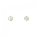 K18YG ソリティア ダイヤモンド ピアス 0.30CT