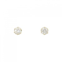 K18YG ソリティア ダイヤモンド ピアス 0.30CT