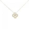 K18YG フラワー ダイヤモンド ネックレス 0.30CT