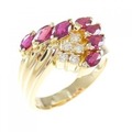 K18YG ルビー リング 1.08CT