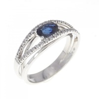 K18WG サファイヤ リング 0.60CT