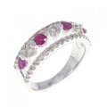 K18WG ルビー リング 0.50CT