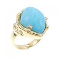 K18YG ターコイズ リング 8.68CT