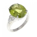 PT ペリドット リング 4.38CT