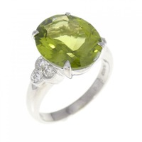 PT ペリドット リング 4.38CT