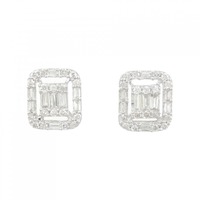 K18WG ダイヤモンド ピアス 0.60CT