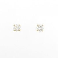【リメイク】K18YG/ST ダイヤモンド ピアス 0.304CT 0.309CT G SI1 Good