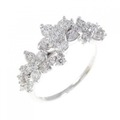 K18WG フラワー ダイヤモンド リング 1.13CT