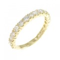 K18YG ハーフエタニティ ダイヤモンド リング 1.00CT