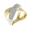 K18YG/PT ダイヤモンド リング 0.65CT