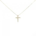K18YG クロス ダイヤモンド ネックレス 0.05CT