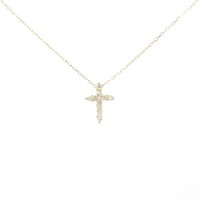 K18YG クロス ダイヤモンド ネックレス 0.05CT