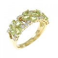 K18YG フラワー ペリドット リング 0.80CT