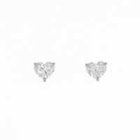 PT ダイヤモンド ピアス 0.524CT 0.552CT E-F VS1 ハートシェイプ