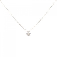 K10YG フラワー ダイヤモンド ネックレス 0.05CT