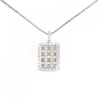 K18WG ダイヤモンド ネックレス 2.00CT