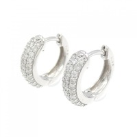 K18WG パヴェ ダイヤモンド ピアス 0.50CT