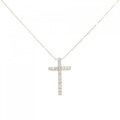 K18YG クロス ダイヤモンド ネックレス 0.30CT