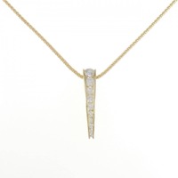K18YG/750YG ダイヤモンド ネックレス 1.02CT