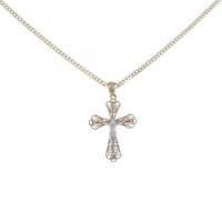 14K/14KWG/K18 クロス ネックレス